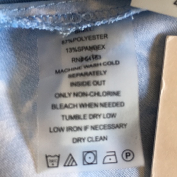 NWT Calvin Klein Blue/White Sleeveless Shirt Dress - Picture 11 of 11